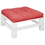 vidaXL Coussin de palette rouge 80x80x12 cm tissu