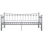 vidaXL Cadre de canapé-lit extensible sans matelas gris métal 90x200cm