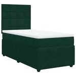 vidaXL Sommier à lattes de lit avec matelas Vert foncé 90x200 cm