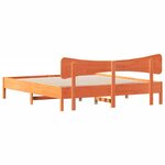 vidaXL Cadre de lit sans matelas cire marron 200x200cm bois pin massif