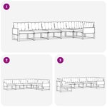 vidaXL Ensemble de canapés d'extérieur 6 Pièces Naturel et gris clair
