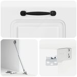 vidaXL Meuble TV mural Montage mural Blanc brillant 59 5 x 41 x 30 cm