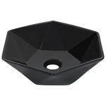 vidaXL Lavabo 41x36 5x12 cm Céramique Noir