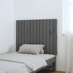 vidaXL Tête de lit murale Gris 82 5x3x60 cm Bois massif de pin