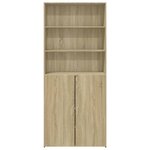 vidaXL Buffet haut chêne sonoma 80x42 5x185 cm bois d'ingénierie
