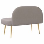 vidaXL Banc rembourré avec dossier Taupe 110 x 60 x 76 cm