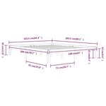 vidaXL Cadre de lit Blanc Bois de pin massif 160x200 cm