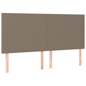 vidaXL Tête de lit Taupe 180x5x118/128 cm Tissu
