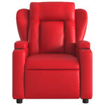 vidaXL Fauteuil de massage inclinable rouge similicuir