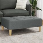 vidaXL Repose-pied gris foncé 77x55x31 cm tissu