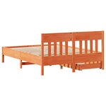 vidaXL Cadre de lit sans matelas cire marron 140x190cm bois pin massif