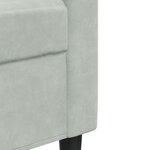 vidaXL Canapé à 2 places Gris clair 120 cm Velours