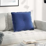 vidaXL Coussin de Dos Bleu police 60 x 50 cm Tissu en velours côtelé
