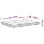 vidaXL Matelas en mousse moyennement doux 140x200 cm