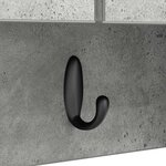 vidaXL Porte-manteau mural avec étagère Gris béton 80 x 20 x 30 cm
