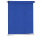 vidaXL Store roulant d'extérieur 120x140 cm Bleu PEHD