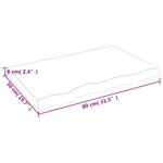 vidaXL Étagère murale 80x50x(2-6) cm bois de chêne massif non traité