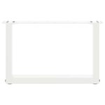 vidaXL Pieds de table basse en U  2 pièces  blanc  50 x (30-31) cm  acier