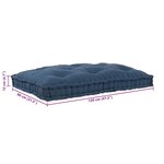 vidaXL Coussin de canapé sur palette Indigo tissu