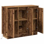Buffet vidaXL avec LED  Bois Vieilli  90x32x75 cm  Bois Composite