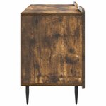 vidaXL Meuble TV Chêne fumé 102 x 34 5 x 52 cm Bois d'ingénierie