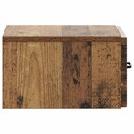 vidaXL Cabinet de chevet mural 2 Pièces Bois ancien 34 5 x 33 x 20 cm