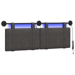vidaXL Tête de lit suspendue Noir PU antique