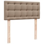 VidaXL Cadre de lit ottoman et matelas cappuccino 200x200cm similicuir