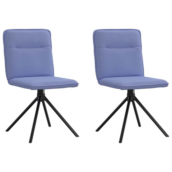 vidaXL Chaises à manger lot de 2 bleu jean tissu