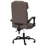 vidaXL Fauteuil inclinable de bureau Marron Similicuir