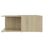 vidaXL Table basse blanc et chêne sonoma 80x80x31 cm bois d'ingénierie