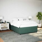 vidaXL Cadre de lit sans matelas vert foncé 160x200 cm velours