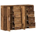 vidaXL Buffets 2 Pièces Bois ancien 60 x 31 x 84 cm Bois d'ingénierie