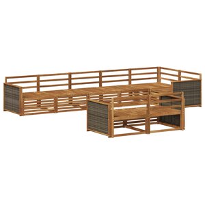vidaXL Ensemble de canapés d'extérieur 8 pc Naturel
