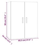 vidaXL Armoire murale suspendue Noir 69 5x34x90 cm