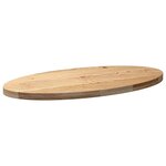 vidaXL Dessus de table 100x50x4 cm bois de chêne massif ovale