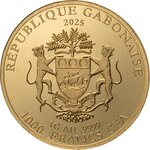 Pièce de monnaie en Or 1000 Francs g 1 Millésime 2025 PADPARADSCHA DELUXE