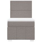vidaXL Sommier à lattes de lit avec matelas Taupe 90x200 cm Tissu