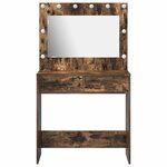 vidaXL Coiffeuse Chêne fumé 78.5 x 41 x 135 cm Bois d'ingénierie