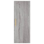 vidaXL Buffet haut Sonoma gris 34 5x34x180 cm Bois d'ingénierie