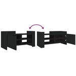 vidaXL Meuble TV noir 80x35x40 cm bois d’ingénierie