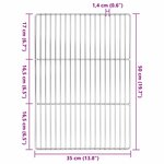 Grille de BBQ vidaXL avec poignées Rectangulaire 50x35 cm en Acier inoxydable 304