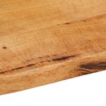 vidaXL Dessus de table 120x60x2 5 cm bord vivant bois massif manguier