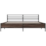 vidaXL Cadre de lit sans matelas chêne marron 200x200 cm