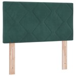 Lit Box Spring avec Matelas vert foncé 80x200 cm Velours