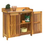 vidaXL Armoire de jardin avec étagère Naturel 78 x 36 5 x 78 cm