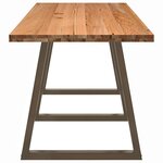 vidaXL Table à manger marron clair 280x80x74 cm rectangulaire