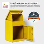 Boîte à colis moyenne 1 porte Jaune à accès frontal Acier galvanisé SMART PARCEL BOX™