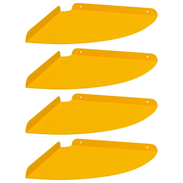 vidaXL Étagère Flottante d'Angle 4 pc Jaune moutarde 30 x 30 x 2 cm