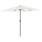 vidaXL Parasol de jardin avec mât en acier blanc 248x248x248 cm